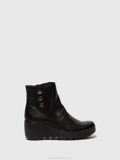 Zip Up Ankle Boots BROM344 Fly London Women BLACK 0JLR66