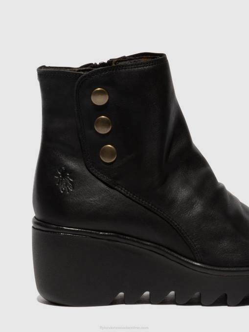 Zip Up Ankle Boots BROM344 Fly London Women BLACK 0JLR66