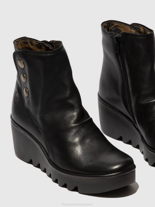 Zip Up Ankle Boots BROM344 Fly London Women BLACK 0JLR66