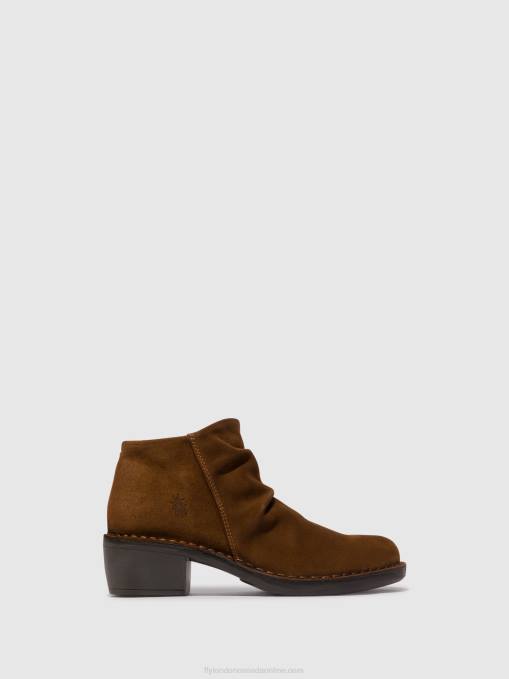 Zip Up Ankle Boots MERK093 Fly London Women CAMEL 0JLR55