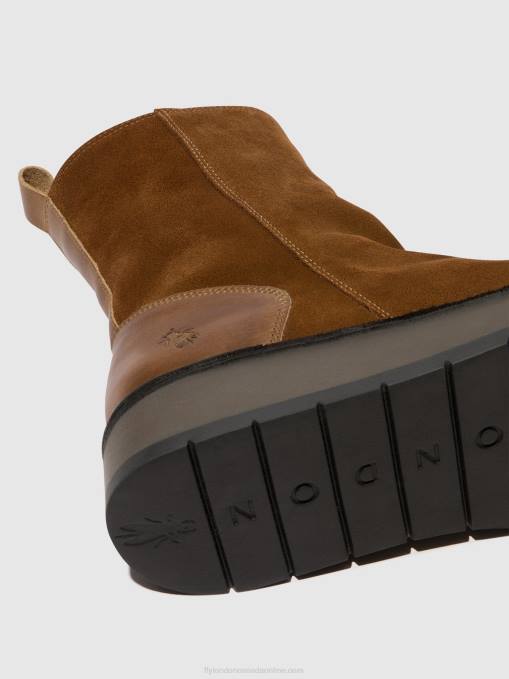 Zip Up Ankle Boots RENO053 Fly London Women CAMEL 0JLR44