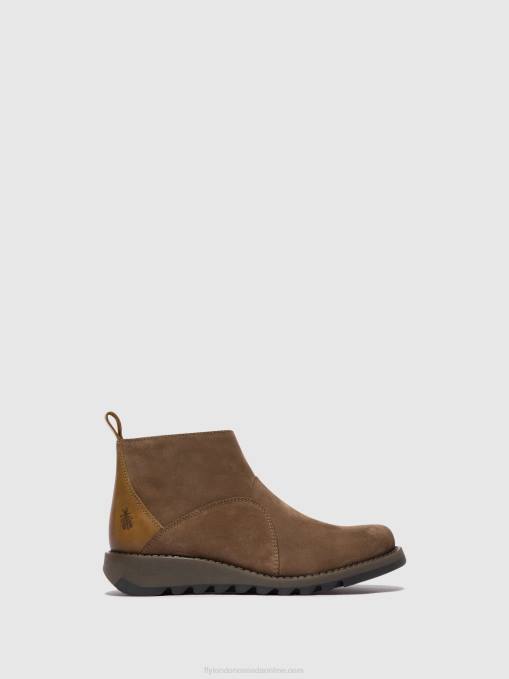 Zip Up Ankle Boots SELY918 Fly London Women TAUPE/CAMEL 0JLR37