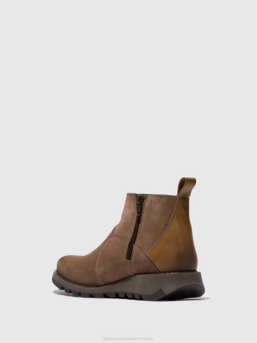 Zip Up Ankle Boots SELY918 Fly London Women TAUPE/CAMEL 0JLR37