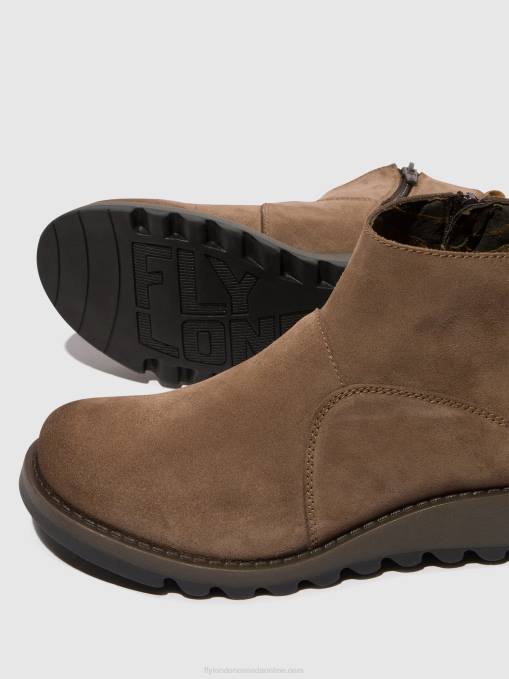 Zip Up Ankle Boots SELY918 Fly London Women TAUPE/CAMEL 0JLR37