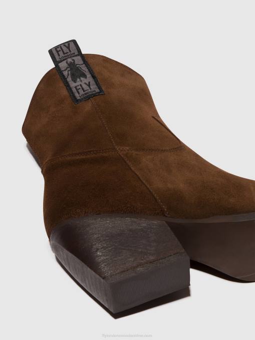Zip Up Ankle Boots TABB905 Fly London Women CHOCOLATE 0JLR33