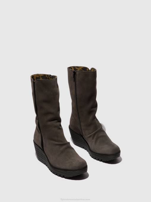 Zip Up Ankle Boots YEMY408 Fly London Women DIESEL/BLACK 0JLR29