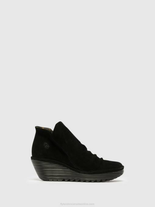 Zip Up Ankle Boots YIP Fly London Women BLACK 0JLR279