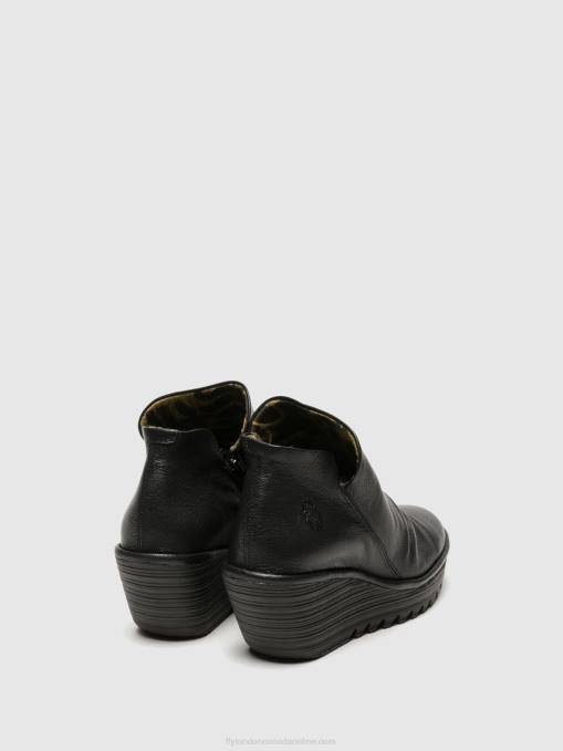 Zip Up Ankle Boots YIP Fly London Women BLACK 0JLR280