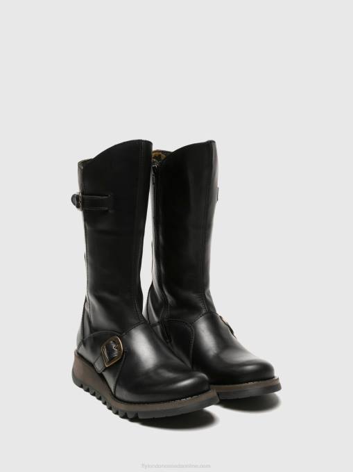Buckle Boots MES 2 Fly London Women BLACK 0JLR348