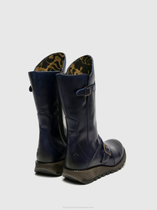 Buckle Boots MES 2 Fly London Women BLUE 0JLR351