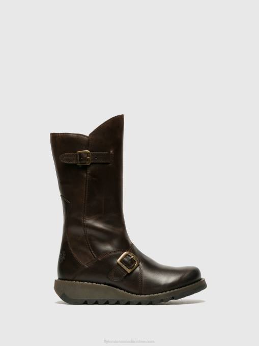 Buckle Boots MES 2 Fly London Women DK BROWN 0JLR347