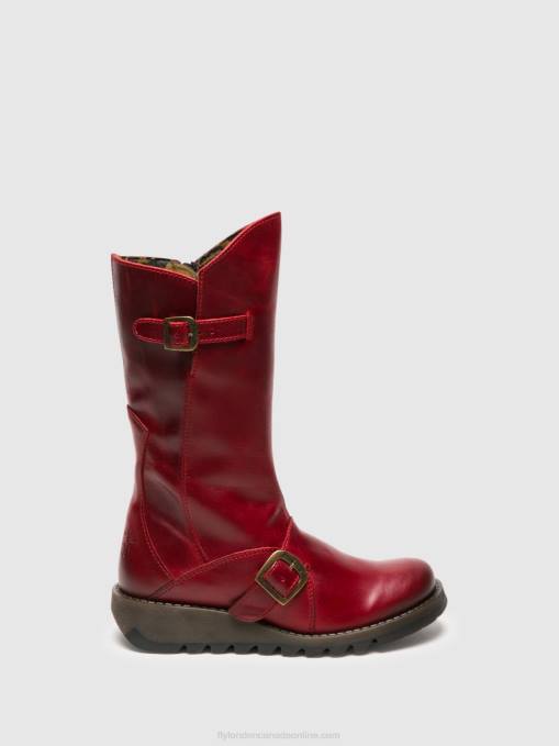 Buckle Boots MES 2 Fly London Women RED 0JLR345