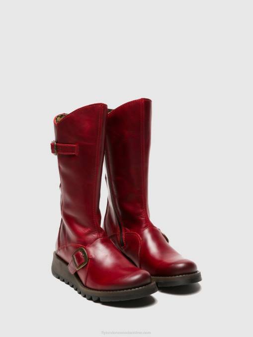 Buckle Boots MES 2 Fly London Women RED 0JLR345