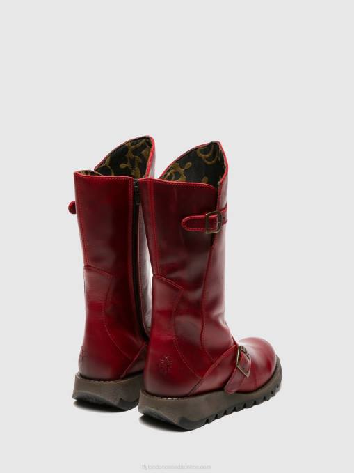Buckle Boots MES 2 Fly London Women RED 0JLR345
