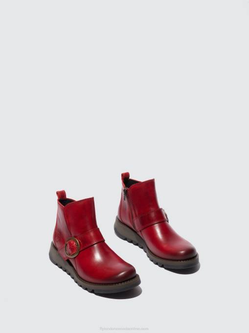 Buckle Boots SIAS812 Fly London Women RUG RED 0JLR336