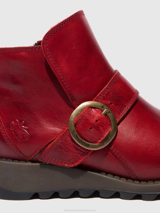 Buckle Boots SIAS812 Fly London Women RUG RED 0JLR336
