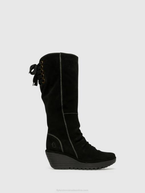 Knee-High Boots YUST Fly London Women BLACK 0JLR354