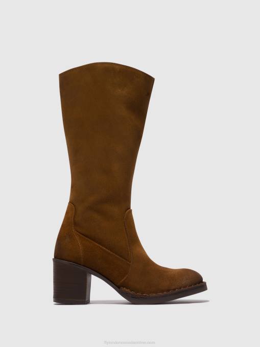 Zip Up Boots BALO096 Fly London Women CAMEL 0JLR305