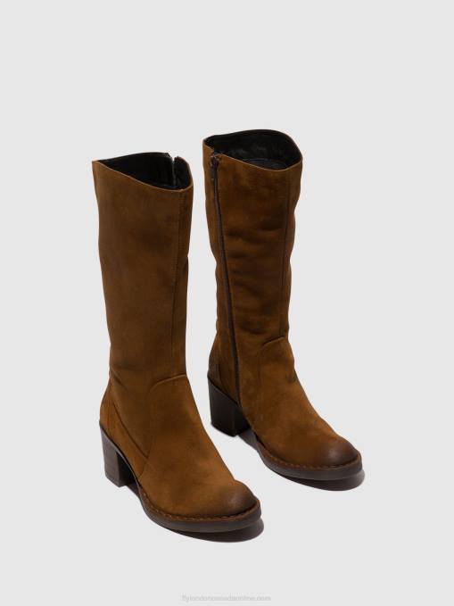 Zip Up Boots BALO096 Fly London Women CAMEL 0JLR305