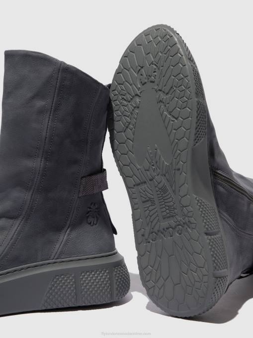 Zip Up Boots ESEN485 Fly London Women SORANO BLUE GREY 0JLR323