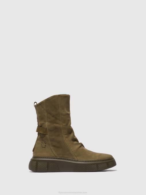 Zip Up Boots ESEN485 Fly London Women SORANO MILITRY 0JLR324