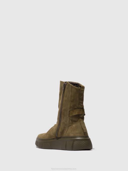 Zip Up Boots ESEN485 Fly London Women SORANO MILITRY 0JLR324