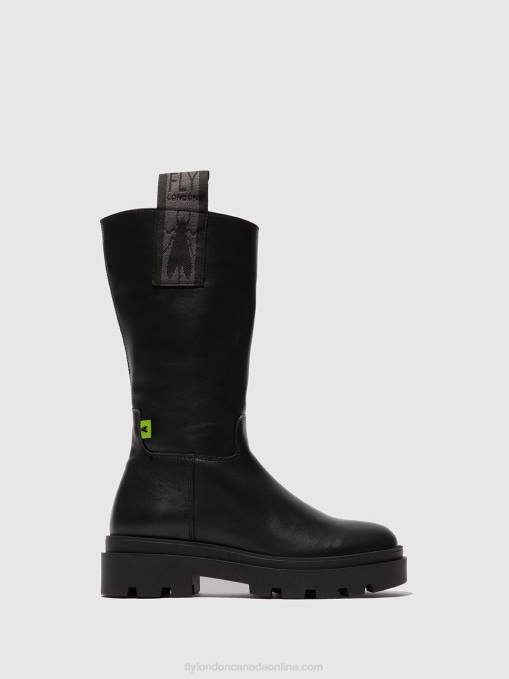 Zip Up Boots JALO882 Fly London Women NAOMI BLACK 0JLR310
