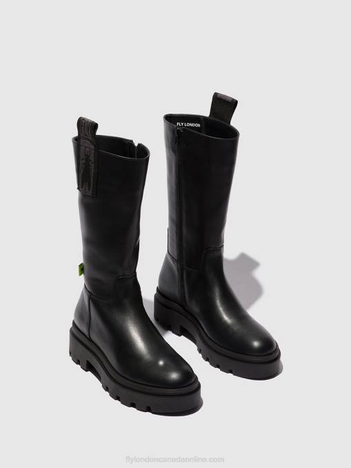 Zip Up Boots JALO882 Fly London Women NAOMI BLACK 0JLR310