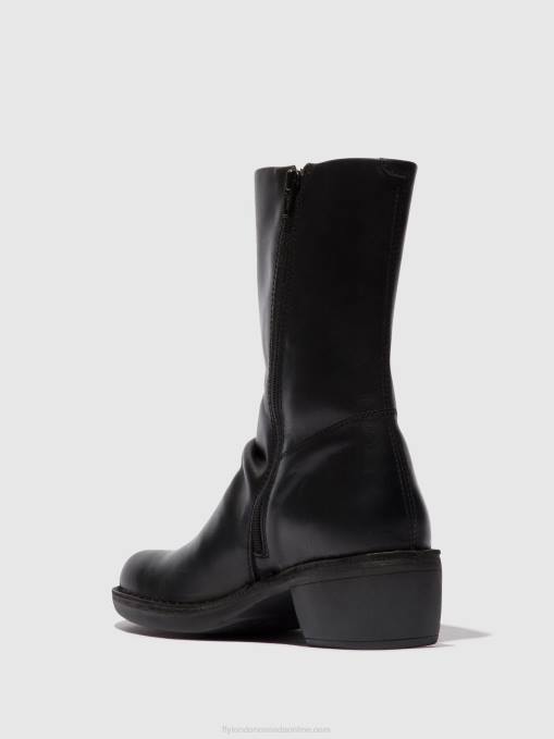 Zip Up Boots MECY092 Fly London Women BLACK/BLACK 0JLR299