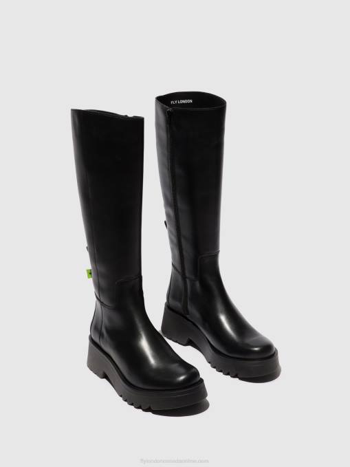 Zip Up Boots MYNT908 Fly London Women BLACK 0JLR302