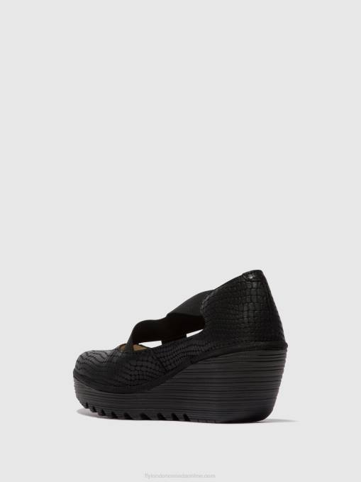 Elasticated Shoes YOLY402 Fly London Women BLACK 0JLR684