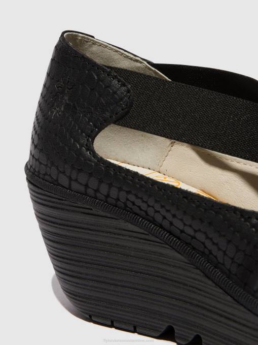 Elasticated Shoes YOLY402 Fly London Women BLACK 0JLR684
