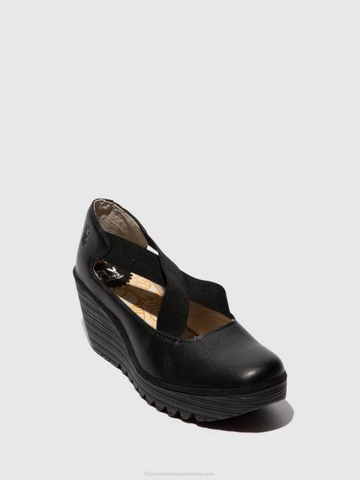 Elasticated Shoes YOLY402 Fly London Women BLACK 0JLR684