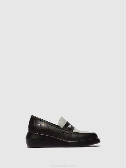 Loafers Shoes BLAR513 Fly London Women BLACK/GREY 0JLR678