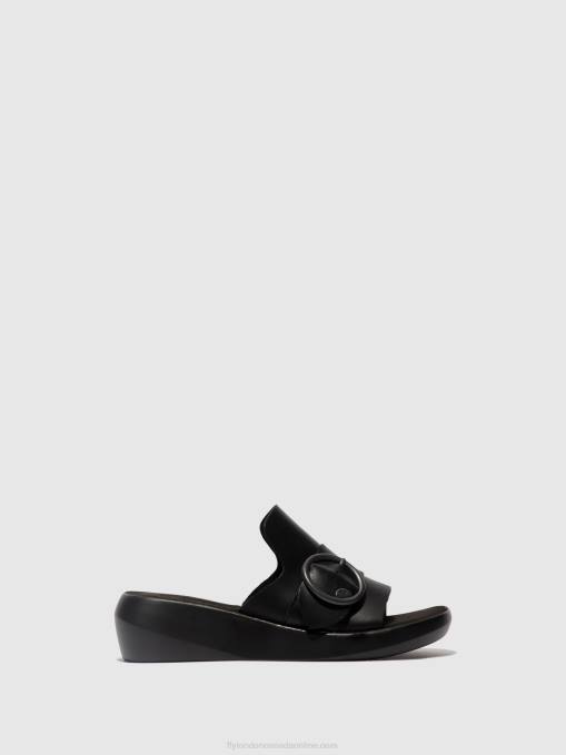 Buckle Mules BEYD925 Fly London Women BLACK 0JLR378
