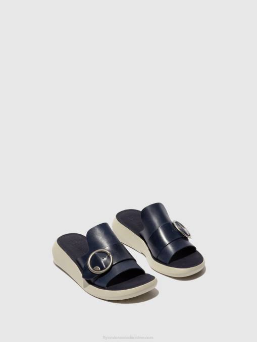 Buckle Mules BEYD925 Fly London Women BLUE 0JLR379