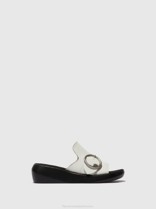Buckle Mules BEYD925 Fly London Women OFFWHITE 0JLR380
