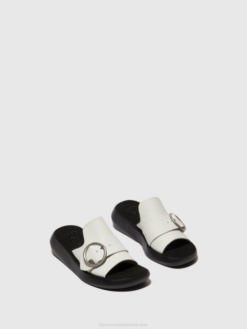 Buckle Mules BEYD925 Fly London Women OFFWHITE 0JLR380