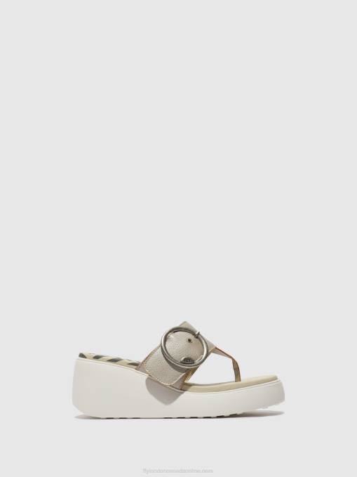 Buckle Mules DAFI938 Fly London Women SILVER 0JLR374
