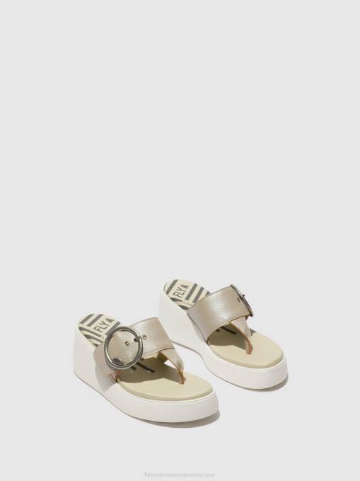 Buckle Mules DAFI938 Fly London Women SILVER 0JLR374