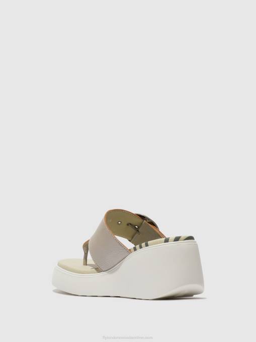 Buckle Mules DAFI938 Fly London Women SILVER 0JLR374