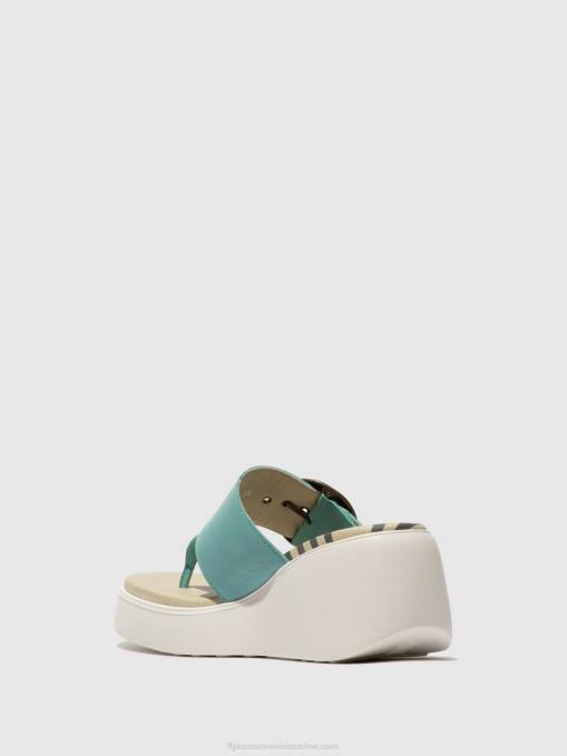 Buckle Mules DAFI938 Fly London Women TURQUOISE 0JLR375