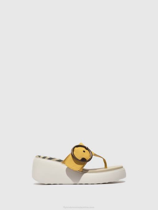 Buckle Mules DAFI938 Fly London Women YELLOW 0JLR372