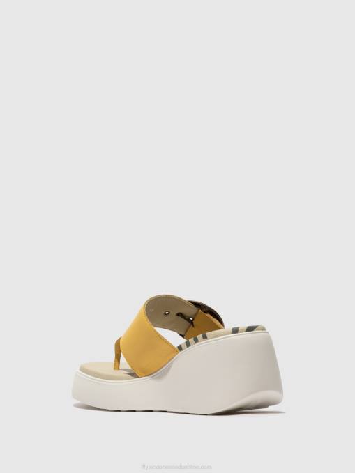 Buckle Mules DAFI938 Fly London Women YELLOW 0JLR372