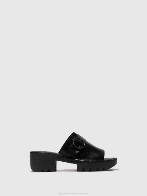 Buckle Mules EPLE519 Fly London Women BLACK 0JLR370