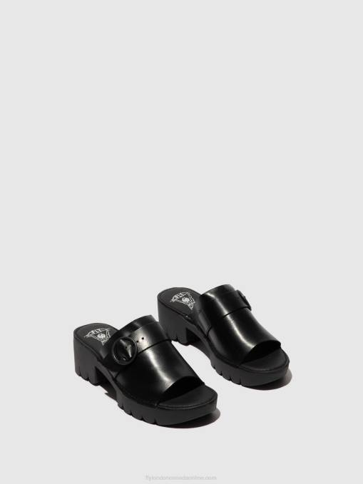 Buckle Mules EPLE519 Fly London Women BLACK 0JLR370