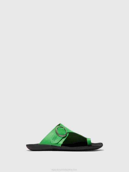 Open Toe Mules MICA758 Fly London Women AVOCADO 0JLR369