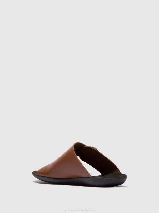 Open Toe Mules MICA758 Fly London Women COGNAC 0JLR382