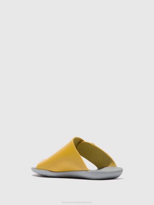 Open Toe Mules MICA758 Fly London Women MUSTARD 0JLR367