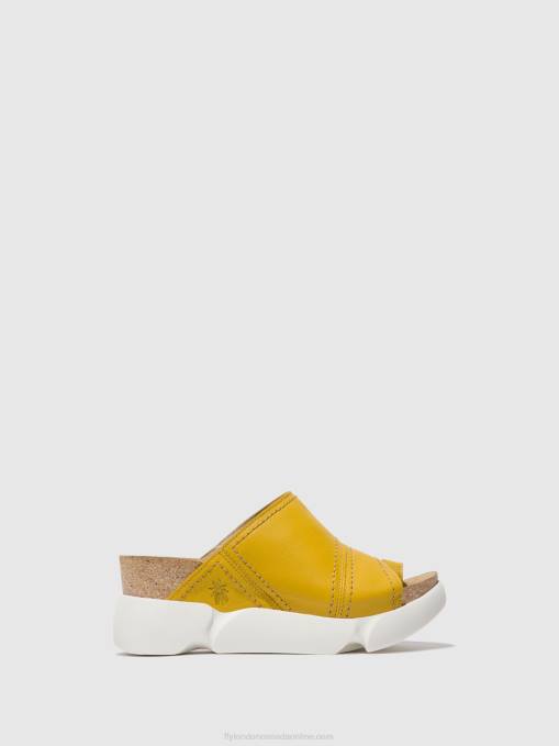 Open Toe Mules SIVE866 Fly London Women BRIGHT YELLOW 0JLR381